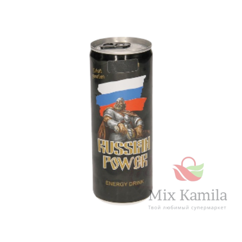 Caffeinated soft drink with 50% whey product "Russian Power" 0,25L