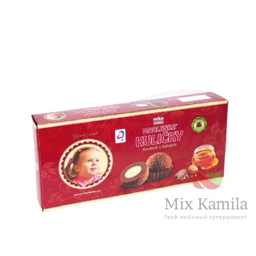 Biscuit balls with honey and cocoa "Marlenka", deep frozen