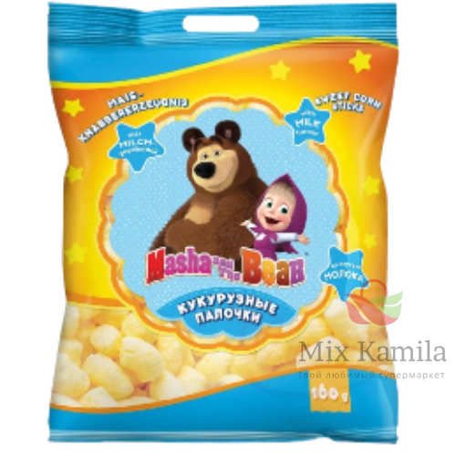 Corn snacks "Masha and the Bear" with milk flavor