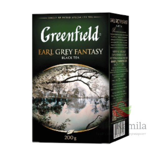 GREENFIELD "Earl Gray Fantasy" Black Ceylon tea, flavored with bergamot, citrus peel, sunflower, calendula and forget-me-not petals