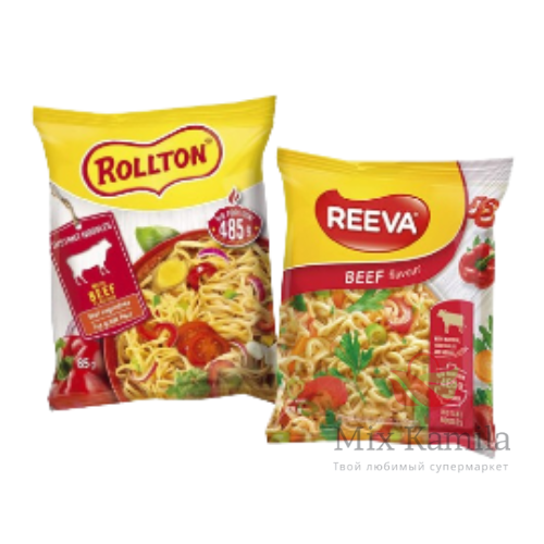 "Reeva" instant noodle dish with beef flavor