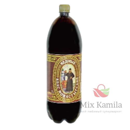 Carbonated soft drink with malt and honey taste "Kvas Monastyrsky Medovyi"