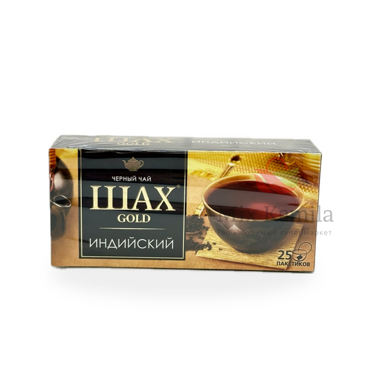 Indian black tea "Shah Gold", granulated, in teabags 25 packs