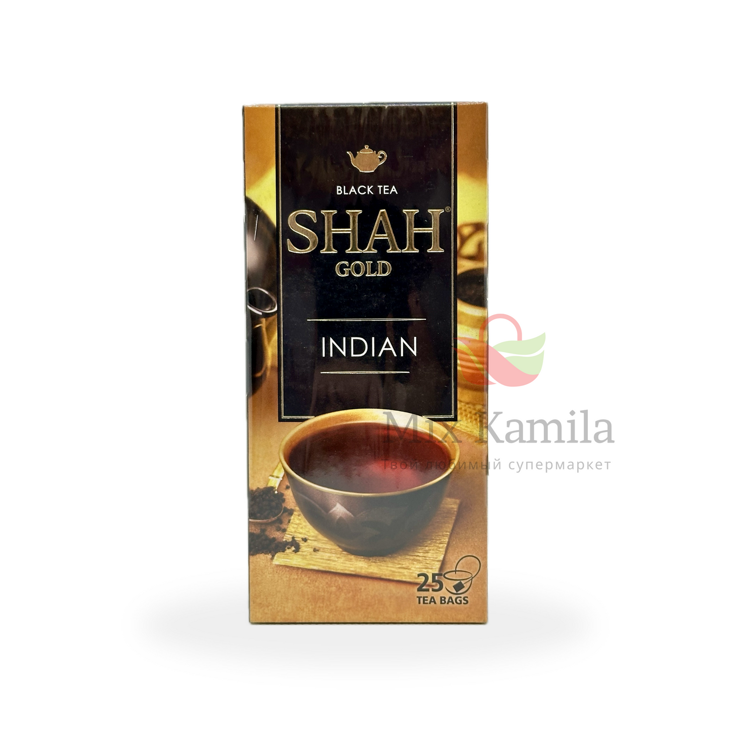 Indian black tea "Shah Gold", granulated, in teabags 25 packs