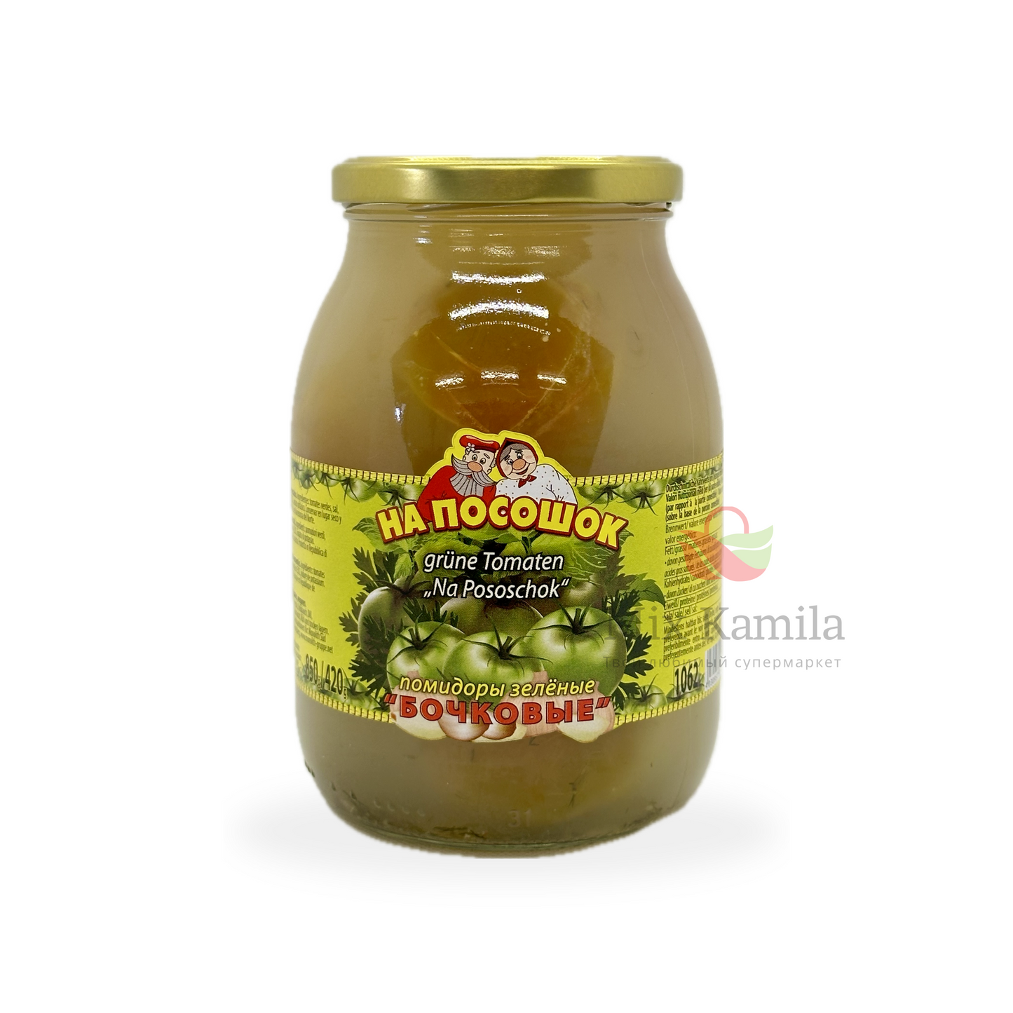 Canned green tomatoes "Na Pososchok" of lactic acid fermentation 1062ml