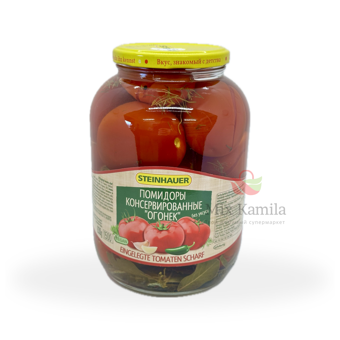 Pickled tomatoes, hot 1450 g