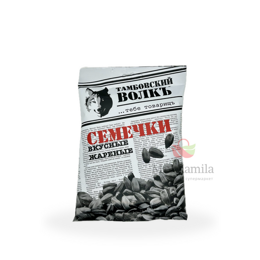 Roasted black sunflower seeds, roasted "Tambovskij volk" 190 gram